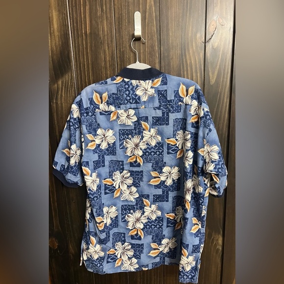 Vintage Paradise Hibiscus PulloverGenuine Hawaiian Shirt-Forever Hawaii Size: Lg - Picture 6 of 9